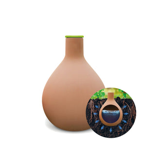 HM Hydro Max S System -  Olla Watering System while on Vacation -  1 Liter / 34 oz - Brown, Small