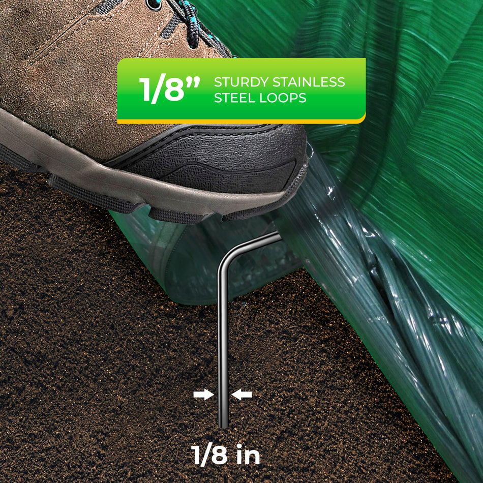 SD300 - 118”L x 28”W x 31”H - Greenhouses for Outdoors - Walk in Large Green Houses for Outside Heavy Duty - Pre-Assembled with 2 Side Doors with Zippers for Easy Access - Transparent/Green